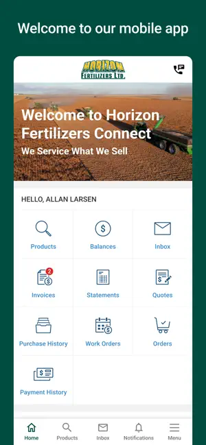 Horizon Fertilizers Connect screenshot 1