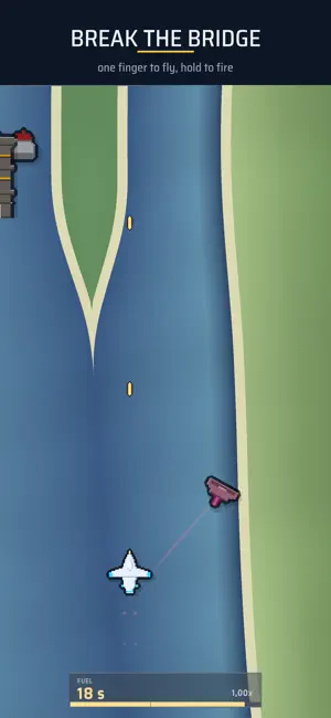 RIVERRUN: Retro Plane Game screenshot 1