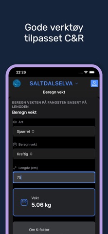 Fortuna Fiskekort screenshot