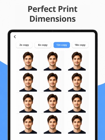 Passport photo maker - AI app iPad screenshot