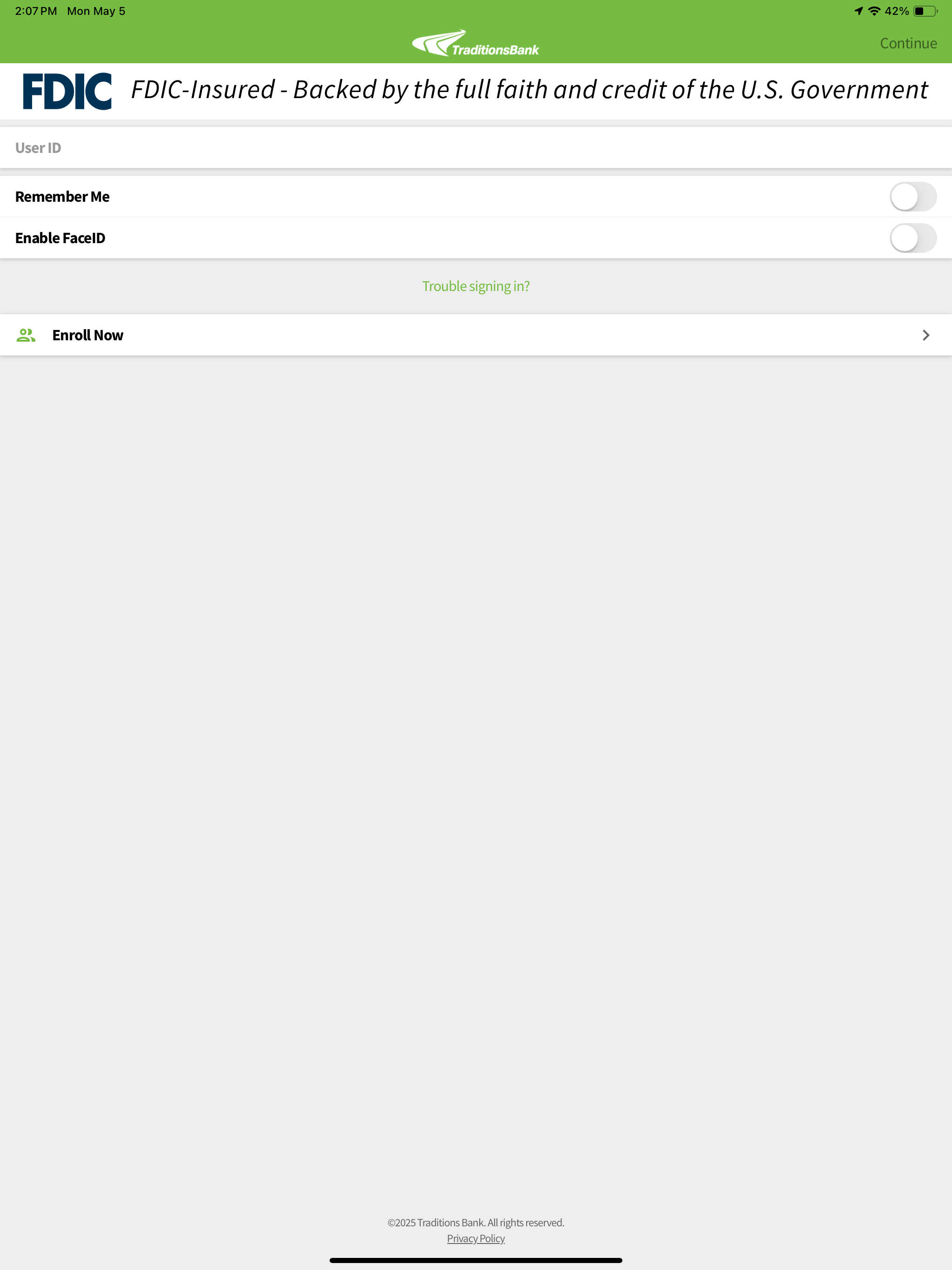 Traditions Bank Mobile Banking