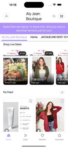 Aly Jean Boutique iPhone screenshot