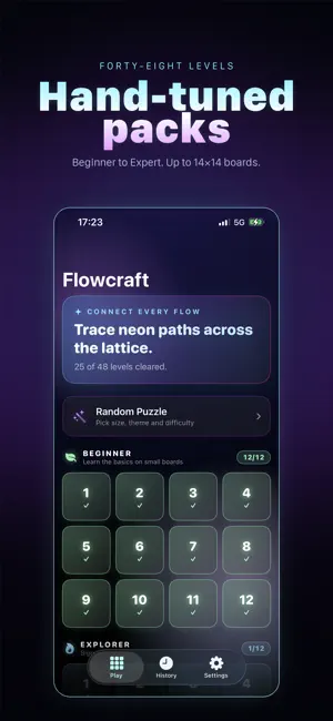Flowcraft: Neon Puzzle screenshot 2