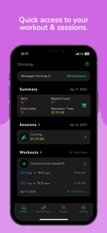 Fitmime: Workout Tracker Screenshot 1 of 10