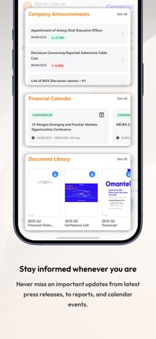 Omantel Investor Relations screenshot