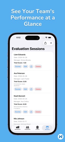 Employee Evaluation screenshot