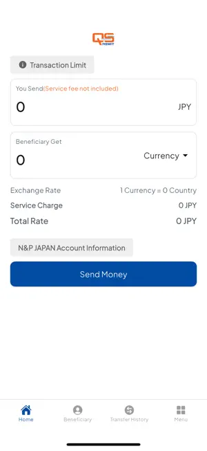 QSREMIT for JAPAN screenshot 1