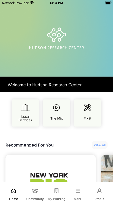 Hudson Research Center Screenshot