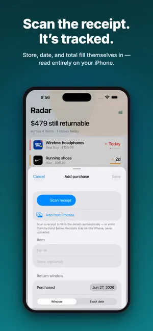Return Window Radar screenshot 3