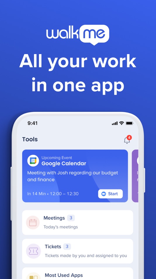 #1. WalkMe Menu (iOS) By: WalkMe Ltd.