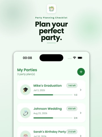 Party Planning Checklist iPad screenshot