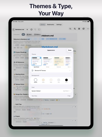 Markdown.md - Reader & Editor iPad screenshot
