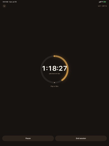 Tan Timer & UV Index Tracker iPad screenshot