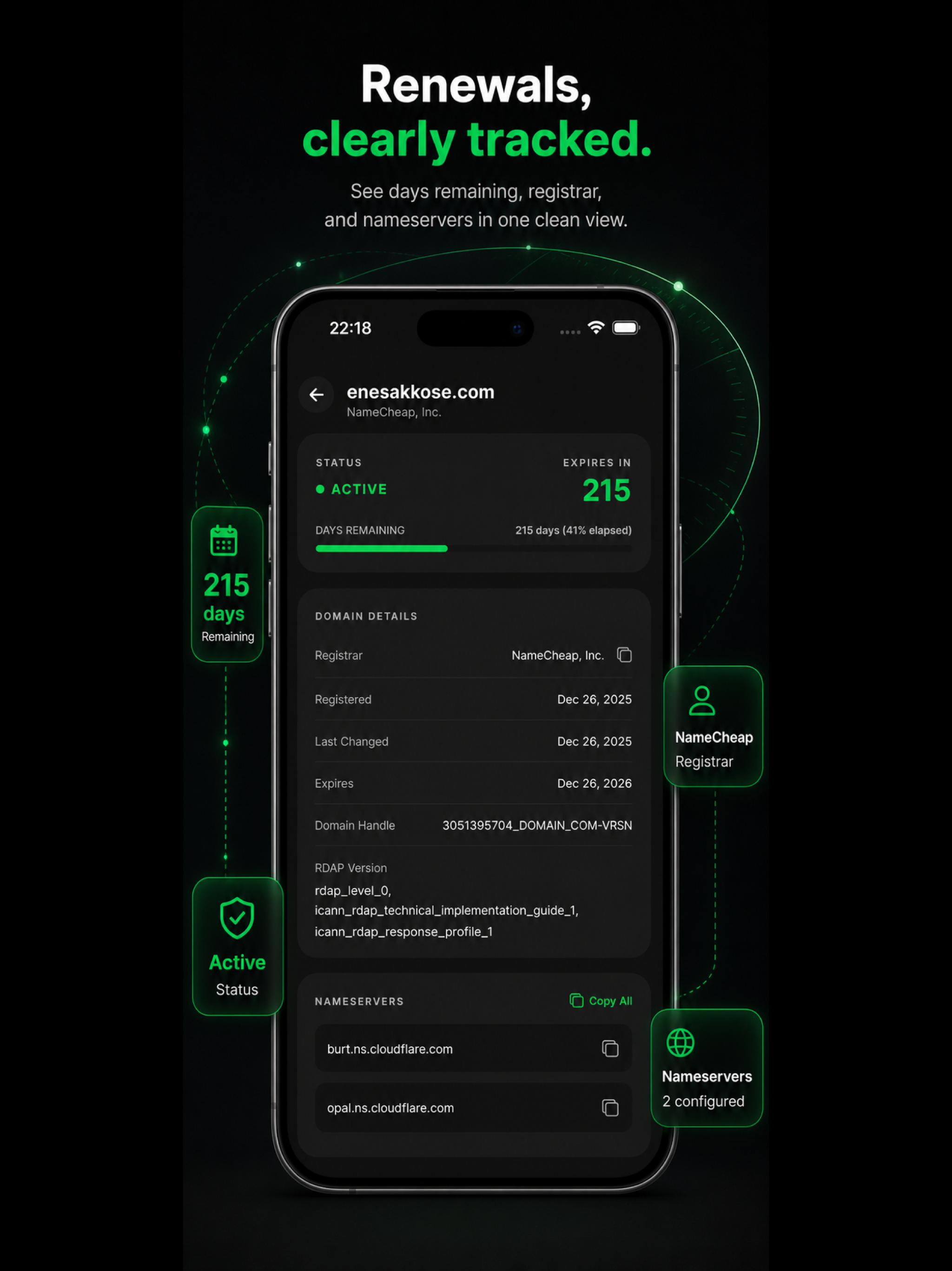 Domain Organizer: Tracker