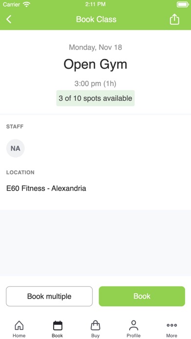 E60 Fitness Studios Screenshot