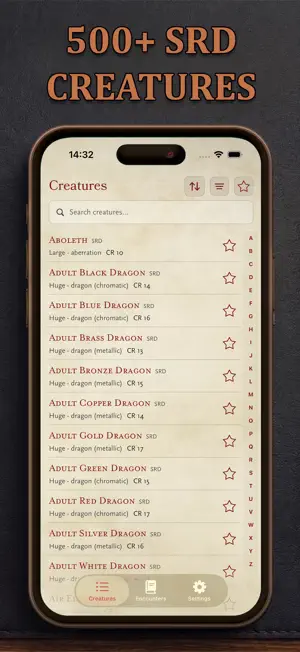 5e Bestiary: 2014 & 2024 screenshot 1