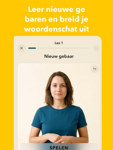 Gebarentaal leren NGT Taal les iPad screenshot 4