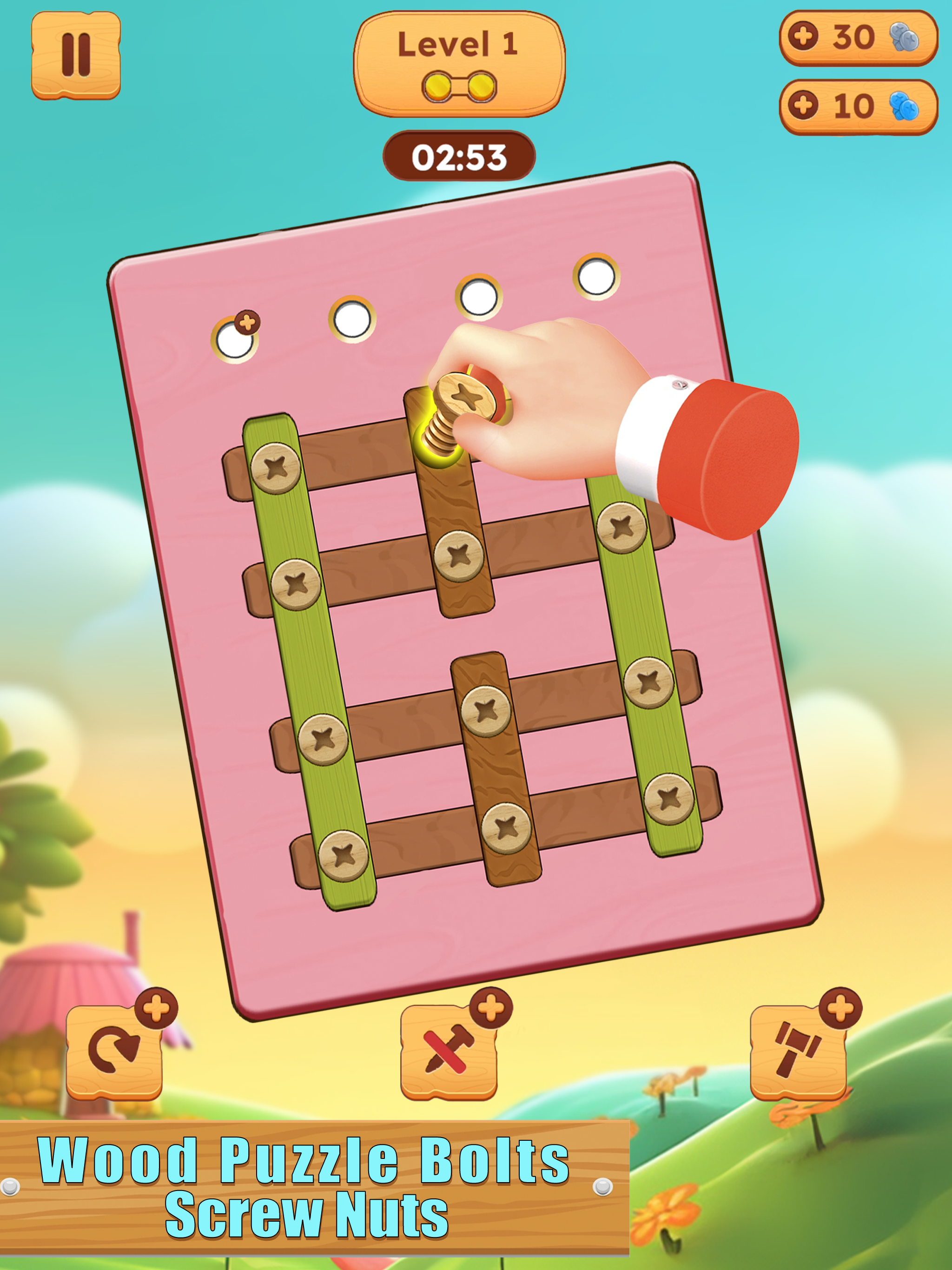 Crazy Screws: Wood Bolts&Nuts