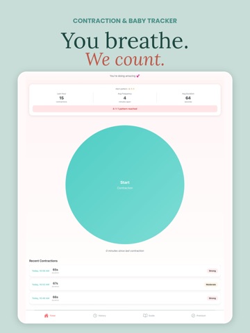 Contraction & Baby Tracker iPad screenshot
