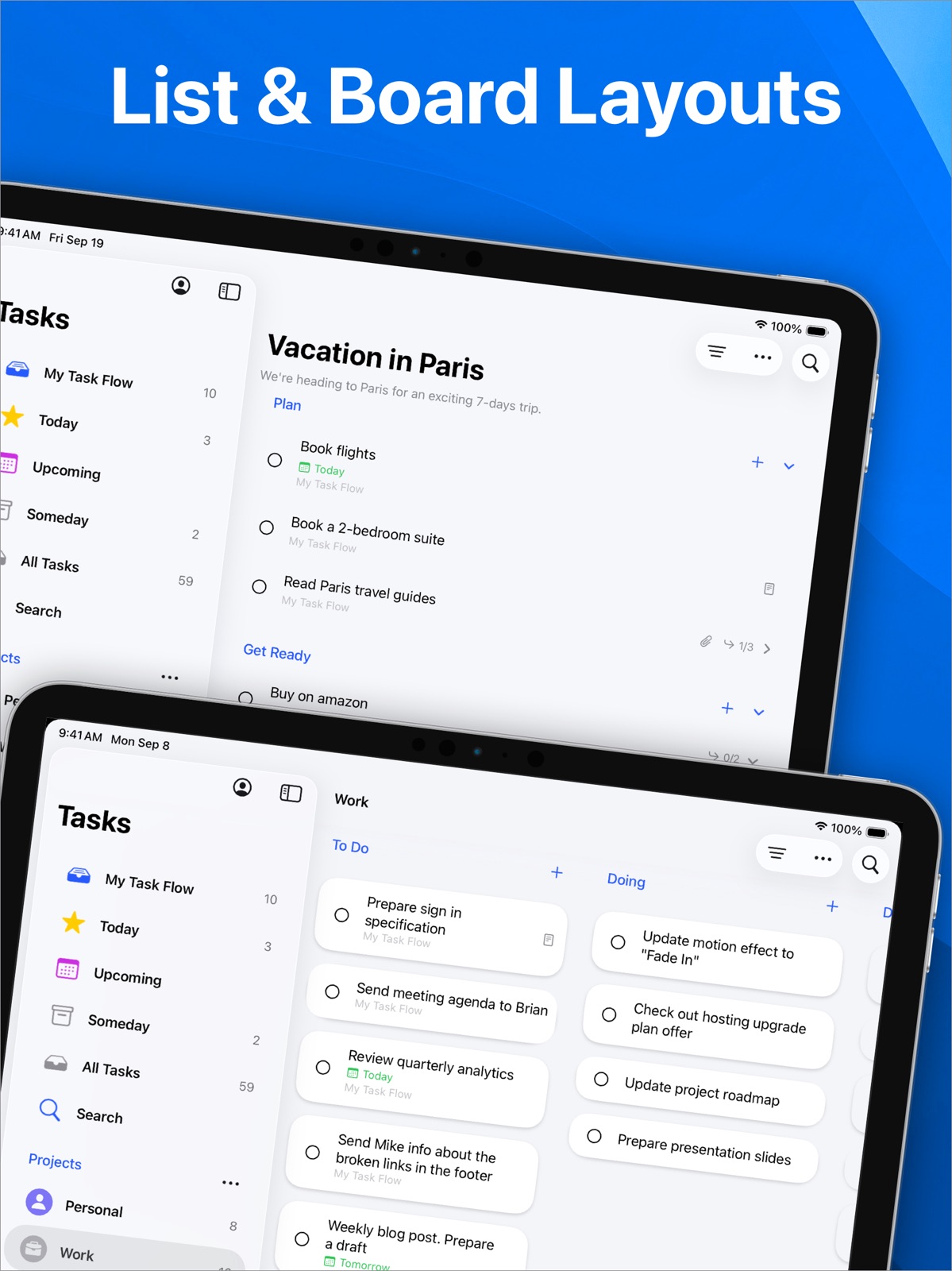 Task Flow: Tasks & Checklists ipad screenshot 3