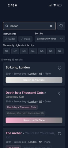 Eras Tour: Find Surprise Songs screenshot