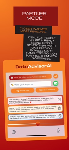 DateAdvisor AI Keyboard screenshot
