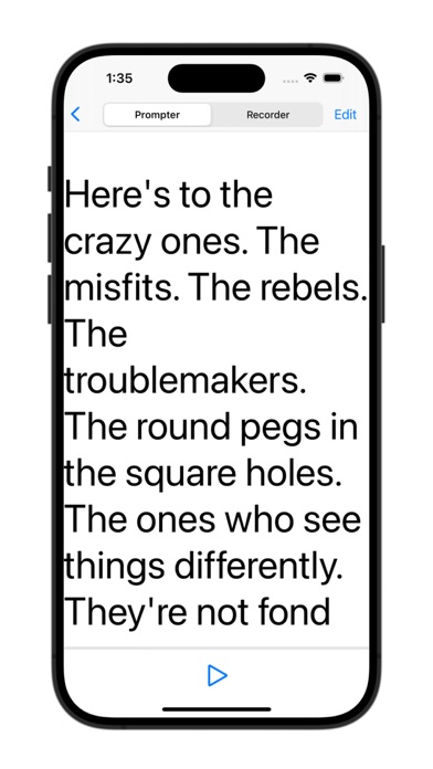 Screenshot 2 of Teleprompter For Video Record App