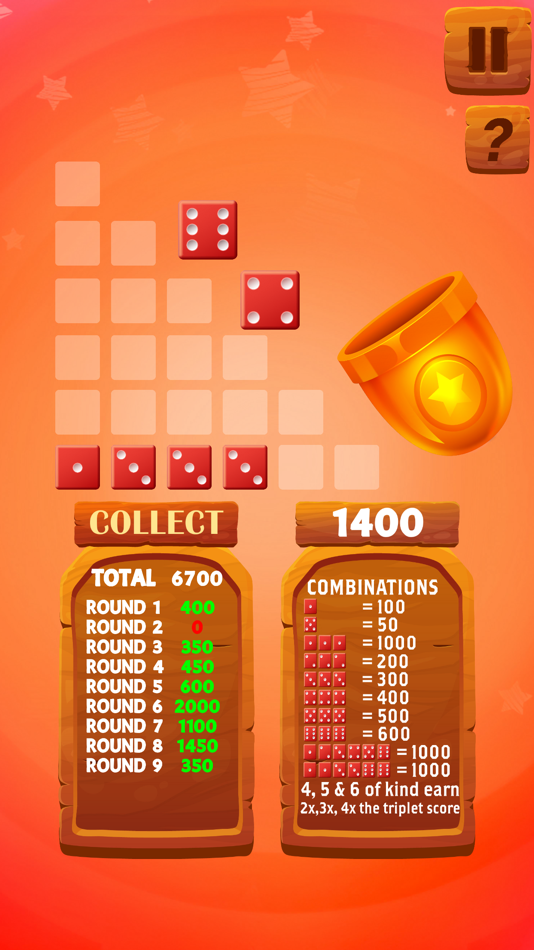 #2. Six Dice Game (iOS) 由: APPZITTER TECHNOLOGIES LLP