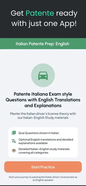 Italian Patente Prep: English screenshot 2