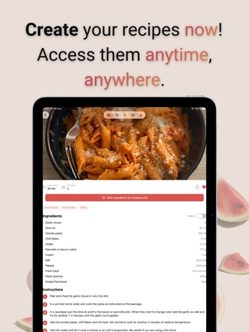 MyRecipesApp ipad screenshot 4