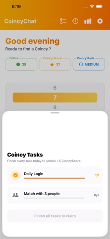 CoincyChat iPhone screenshot