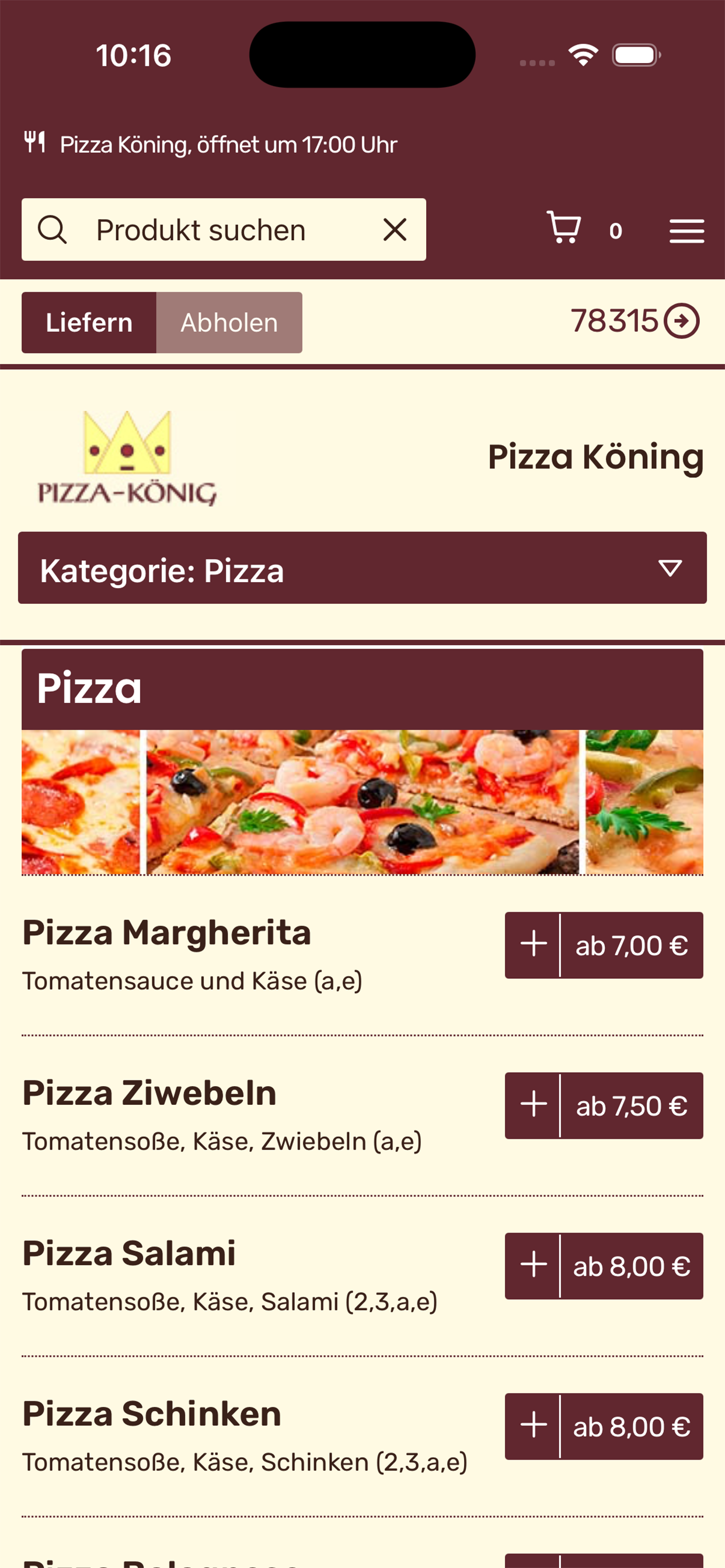 Pizza König Steisslingen screenshot 2