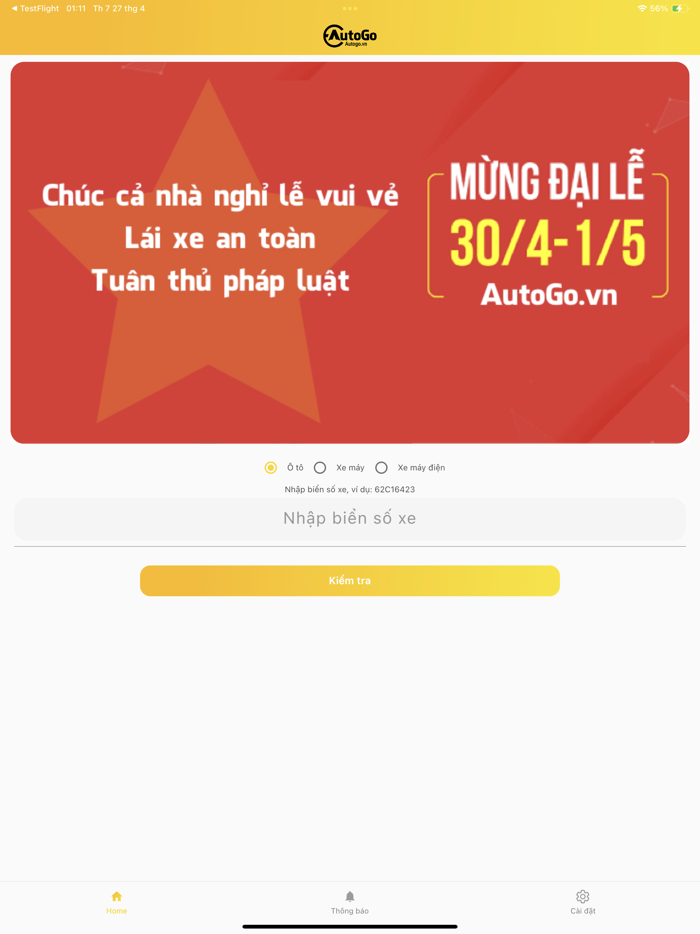 AutoGo - Tra cứu phạt nguội