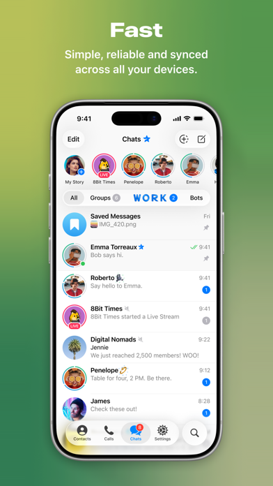 Telegram Messengerのスクリーンショット
