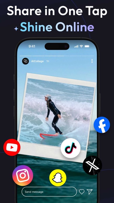 AI Collage: Carousel Collage iPhone screenshot 9 - Photo & Video app