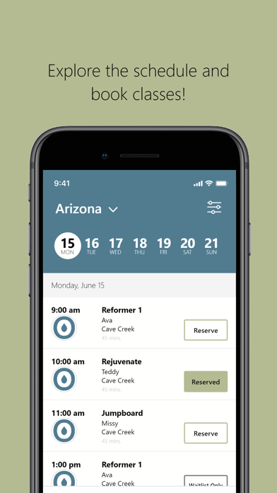 Oasis Pilates iPhone screenshot 3 - Health & Fitness app