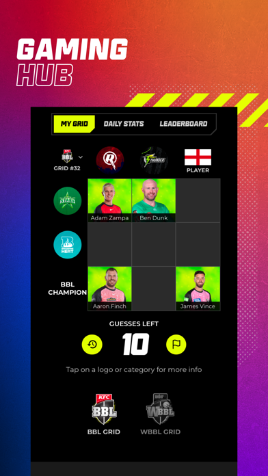 Big Bash iPhone screenshot 5 - Sports app
