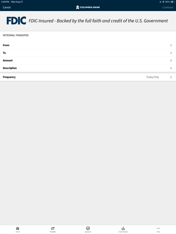 Columbia Commercial Mobile iPad screenshot 4 - Finance app