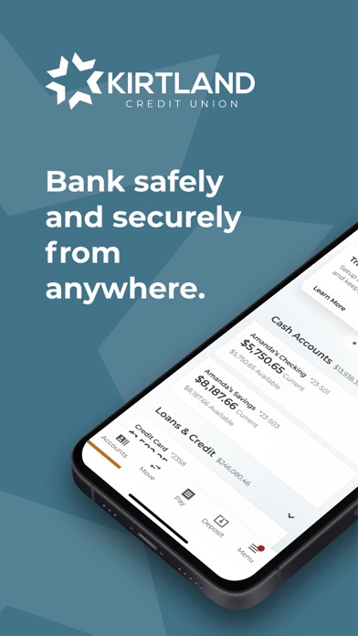 Kirtland CU Mobile Banking Screenshot