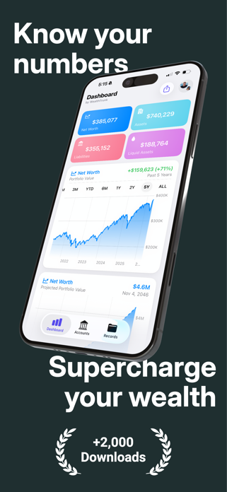 WealthTrunk: Net Worth Tracker Screenshot 1 of 8