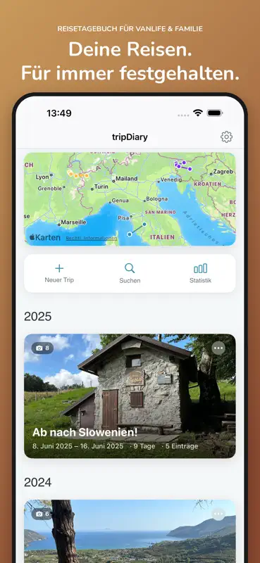 tripDiary – Reisetagebuch screenshot 1 of 10