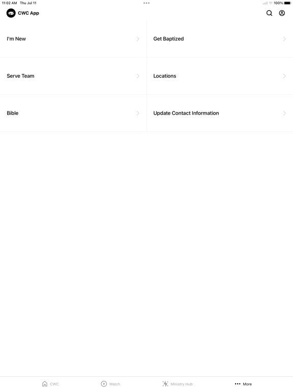 CWC App iPad screenshot 4 - Lifestyle app