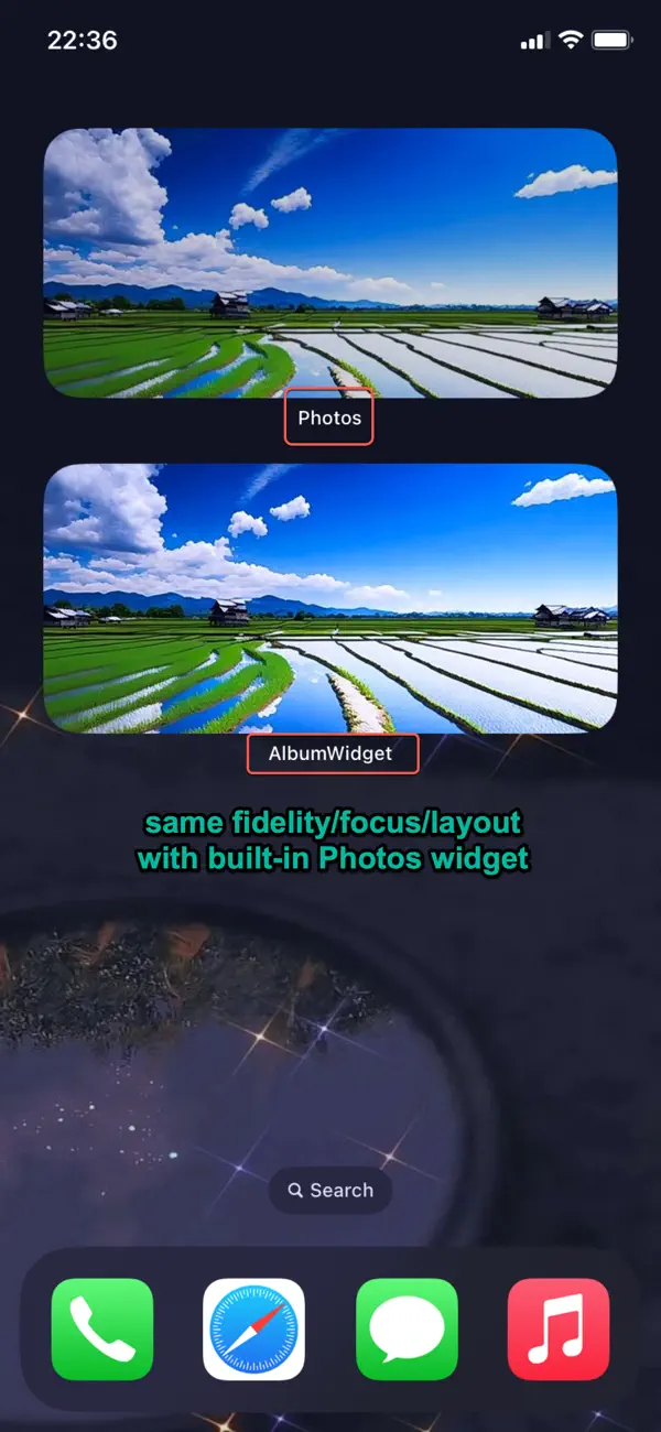 Screenshot #1 pour Album Widget - Photos