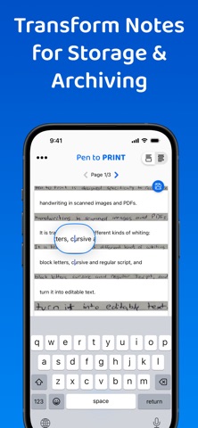 Handwriting to Text PenToPrint iPhone screenshot
