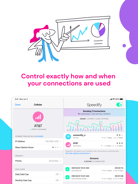 Speedify: Fast Bonding VPN iPad screenshot 4 - Utilities app