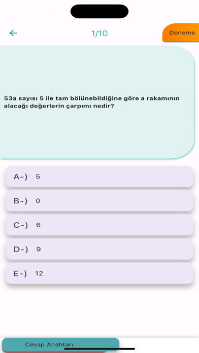 KPSS 2025 Deneme Sınavı Çıkmış Screenshot