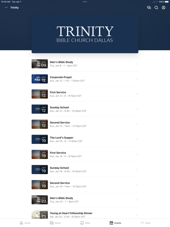 Trinity Bible Church of Dallas iPad screenshot 3 - Education app