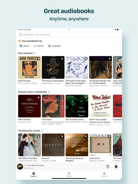 Screenshot #5 pour Plover: Unlimited Audiobooks
