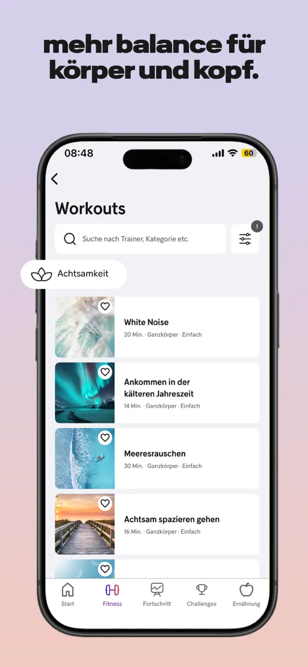 Gymondo Fitness, Pilates, Yoga iPhone App Screenshot 5 – Gesundheit & Fitness