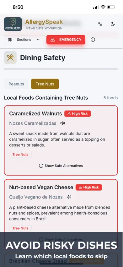 AllergySpeak - Travel Allergy screenshot 2